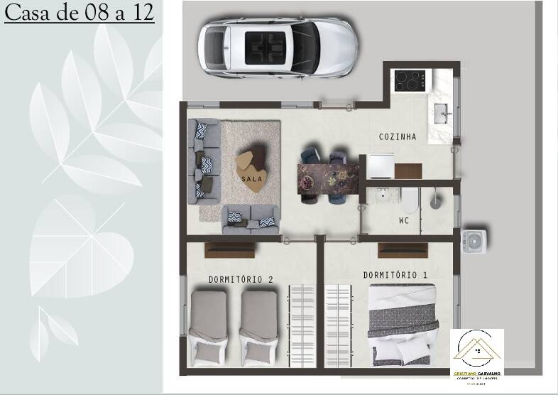 Casa de Condomínio, 2 quartos - Foto 13